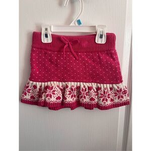 New Kola Kids girls Pink Sweater Fair Isle skirt size 3T